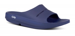 Oofos OOahh Slide Sandal Navy | 48572-TLKH