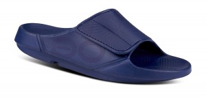 Oofos OOahh Sport Flex Sandal Navy | 62483-ODJE