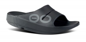 Oofos OOahh Sport Slide Sandal Black | 64937-JSXC