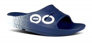 Oofos OOahh Sport Slide Sandal Navy | 23951-EGRQ