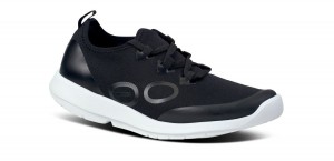 Oofos OOmg Sport LS Low Shoe White / Black | 49763-AGJN