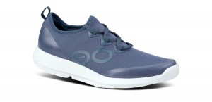 Oofos OOmg Sport LS Low Shoe White / Blue | 71329-SDRT