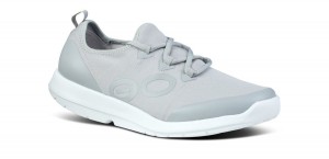 Oofos OOmg Sport LS Low Shoe White / Grey | 34728-RSUI