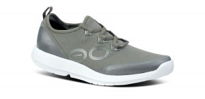 Oofos OOmg Sport LS Low Shoe White / Olive | 37294-MNZU