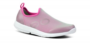 Oofos OOmg Sport Low Shoe White / Fuchsia | 13624-INSQ