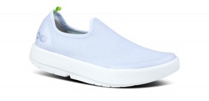 Oofos OOmg eeZee Low Shoe White / Purple | 82490-LPUO