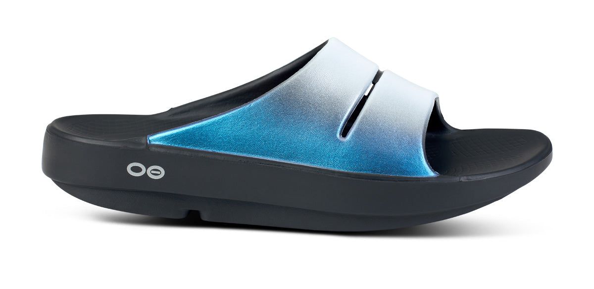 Oofos OOahh Luxe Slide Sandal Frost | 37514-EUYA