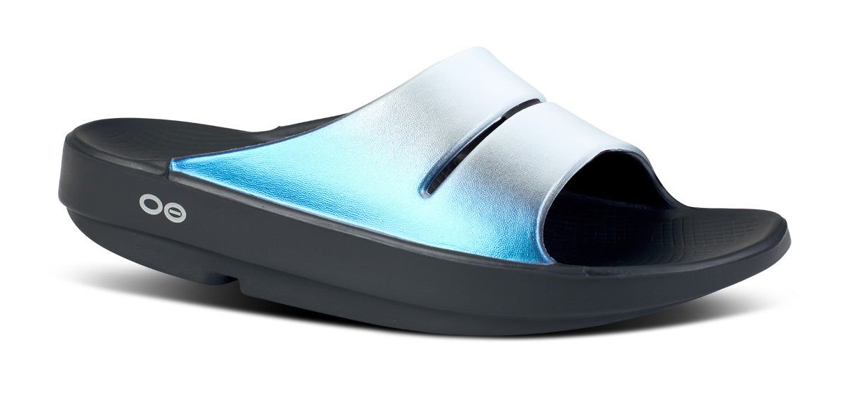 Oofos OOahh Luxe Slide Sandal Frost | 37514-EUYA