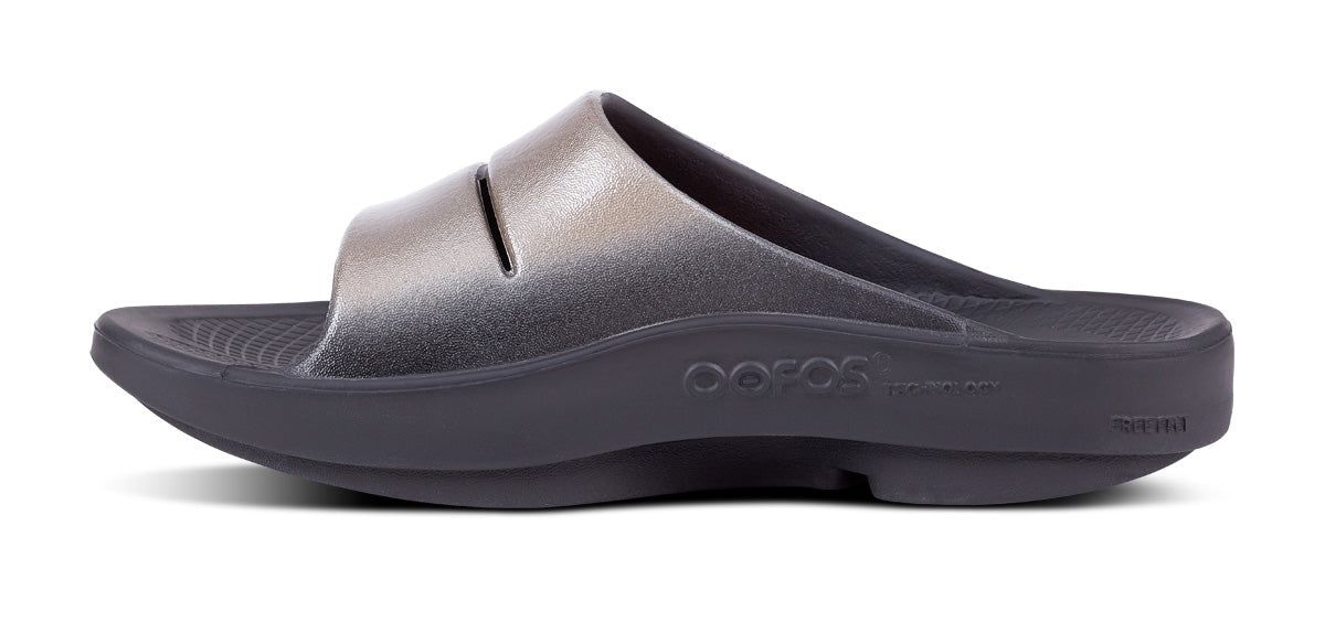 Oofos OOahh Luxe Slide Sandal Latte | 81507-JNQC