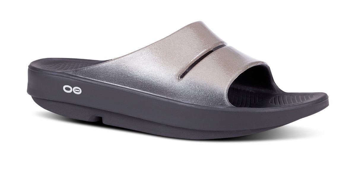 Oofos OOahh Luxe Slide Sandal Latte | 81507-JNQC