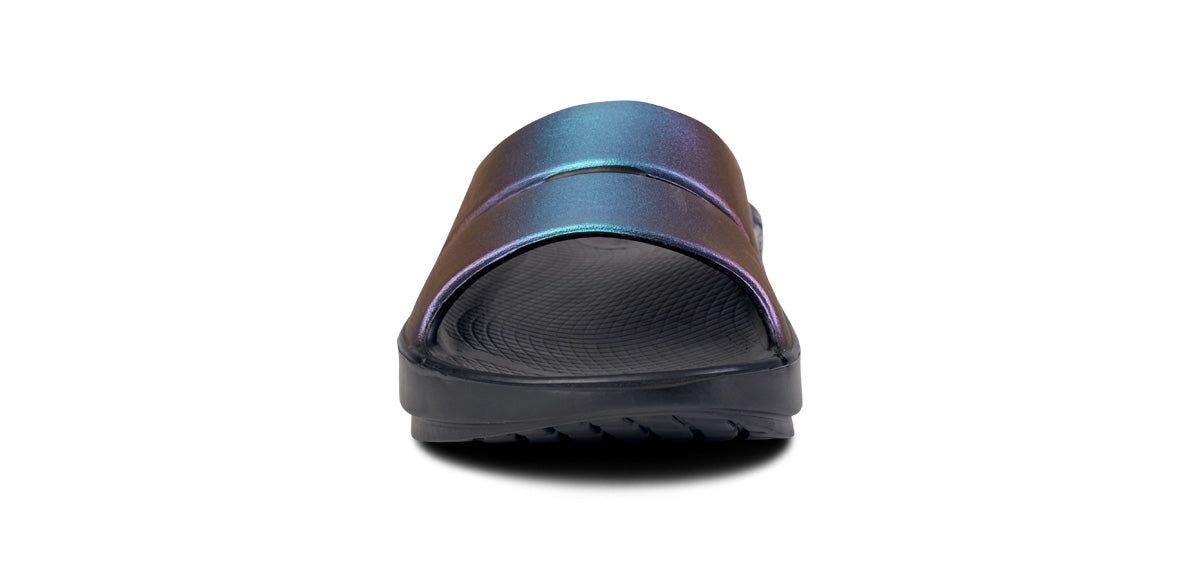 Oofos OOahh Luxe Slide Sandal Midnight Spectre | 83569-HNJU