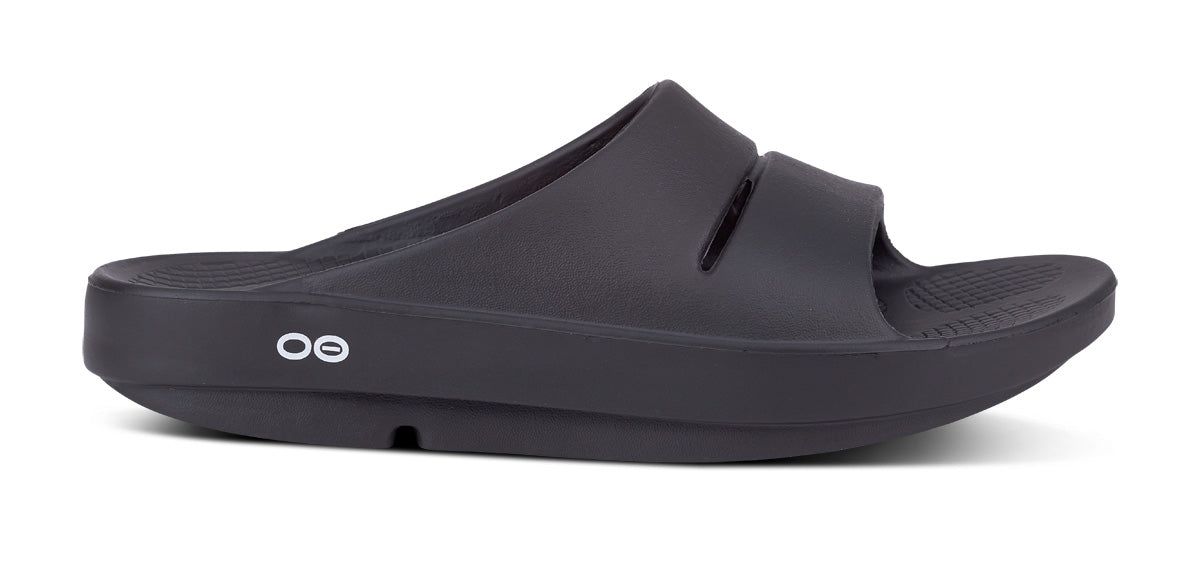 Oofos OOahh Slide Sandal Black | 64905-WTMZ