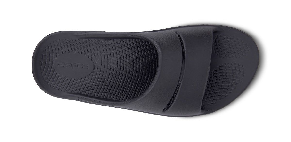 Oofos OOahh Slide Sandal Black | 64905-WTMZ