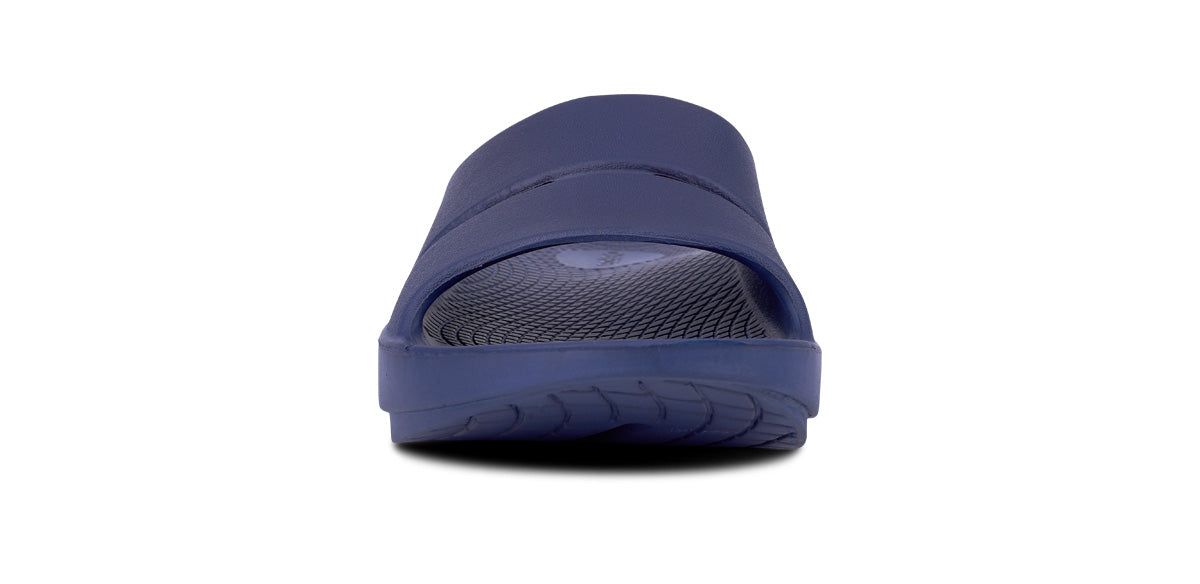 Oofos OOahh Slide Sandal Navy | 16572-NHLU