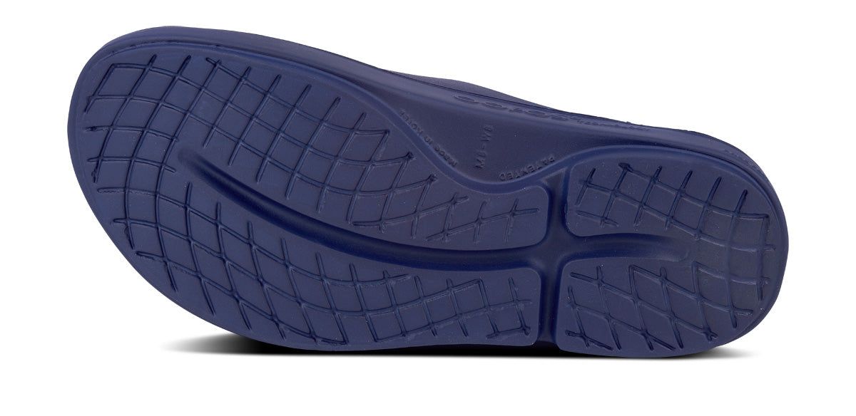 Oofos OOahh Slide Sandal Navy | 16572-NHLU