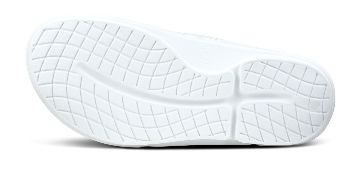 Oofos OOahh Sport Flex Sandal White | 36725-NHYG