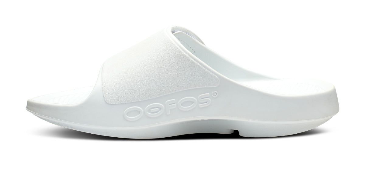 Oofos OOahh Sport Flex Sandal White | 52376-MPUD