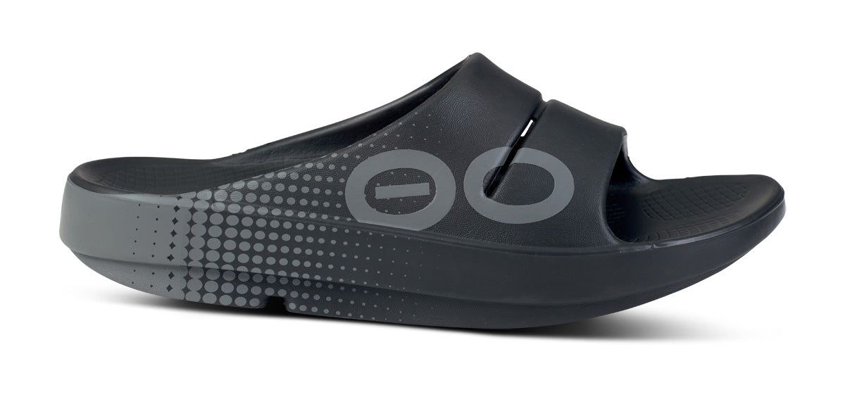 Oofos OOahh Sport Slide Sandal Black | 29130-BGIX