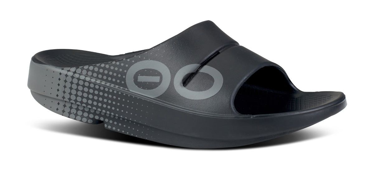 Oofos OOahh Sport Slide Sandal Black | 29130-BGIX