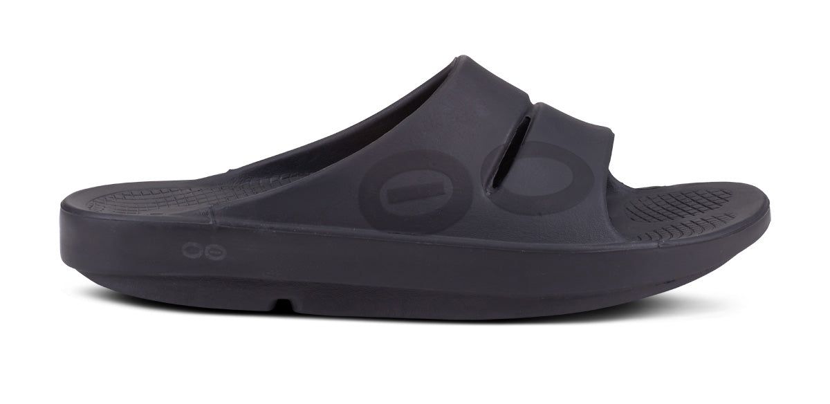 Oofos OOahh Sport Slide Sandal Black | 82465-HNFX