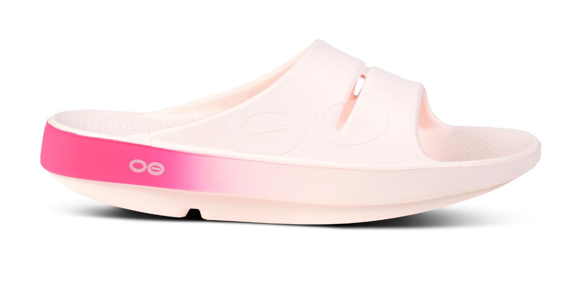 Oofos OOahh Sport Slide Sandal Pink / Pink | 76192-DOJE