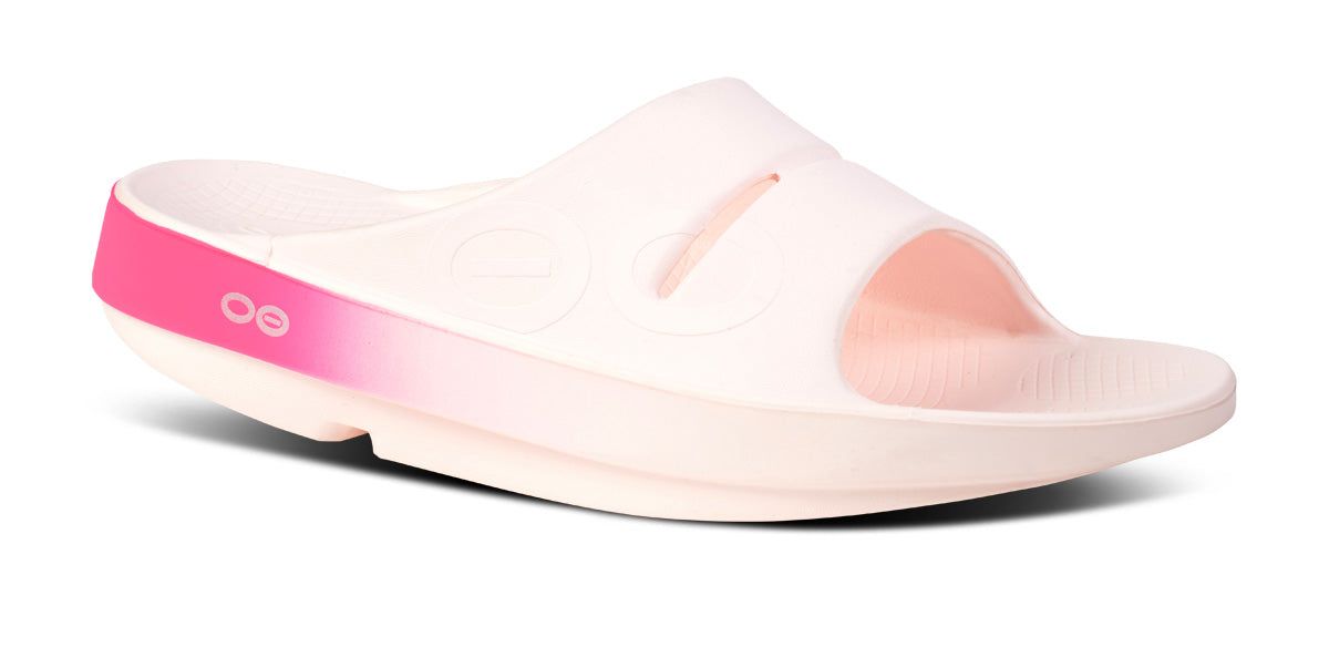 Oofos OOahh Sport Slide Sandal Pink / Pink | 76192-DOJE