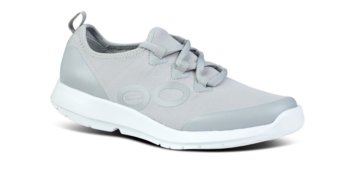 Oofos OOmg Sport LS Low Shoe White / Grey | 83946-ZCXU