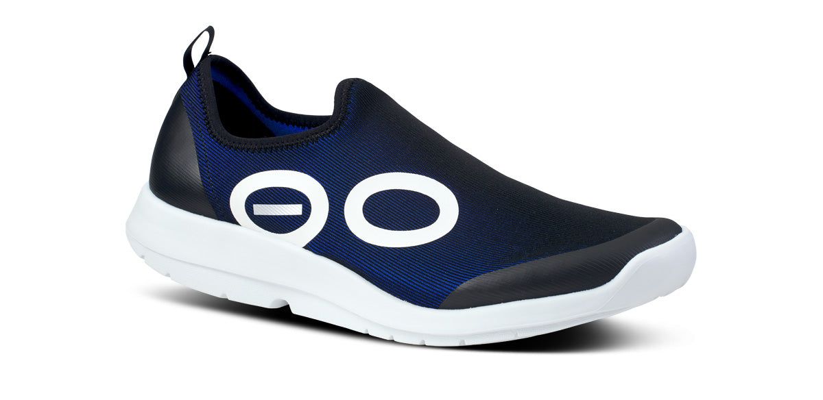 Oofos OOmg Sport Low Shoe White / Navy | 74826-LBTS